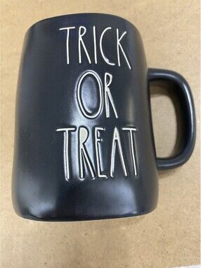 Rae Dunn Black Crow Trick or Treat Mug Halloween Coffee Cup
